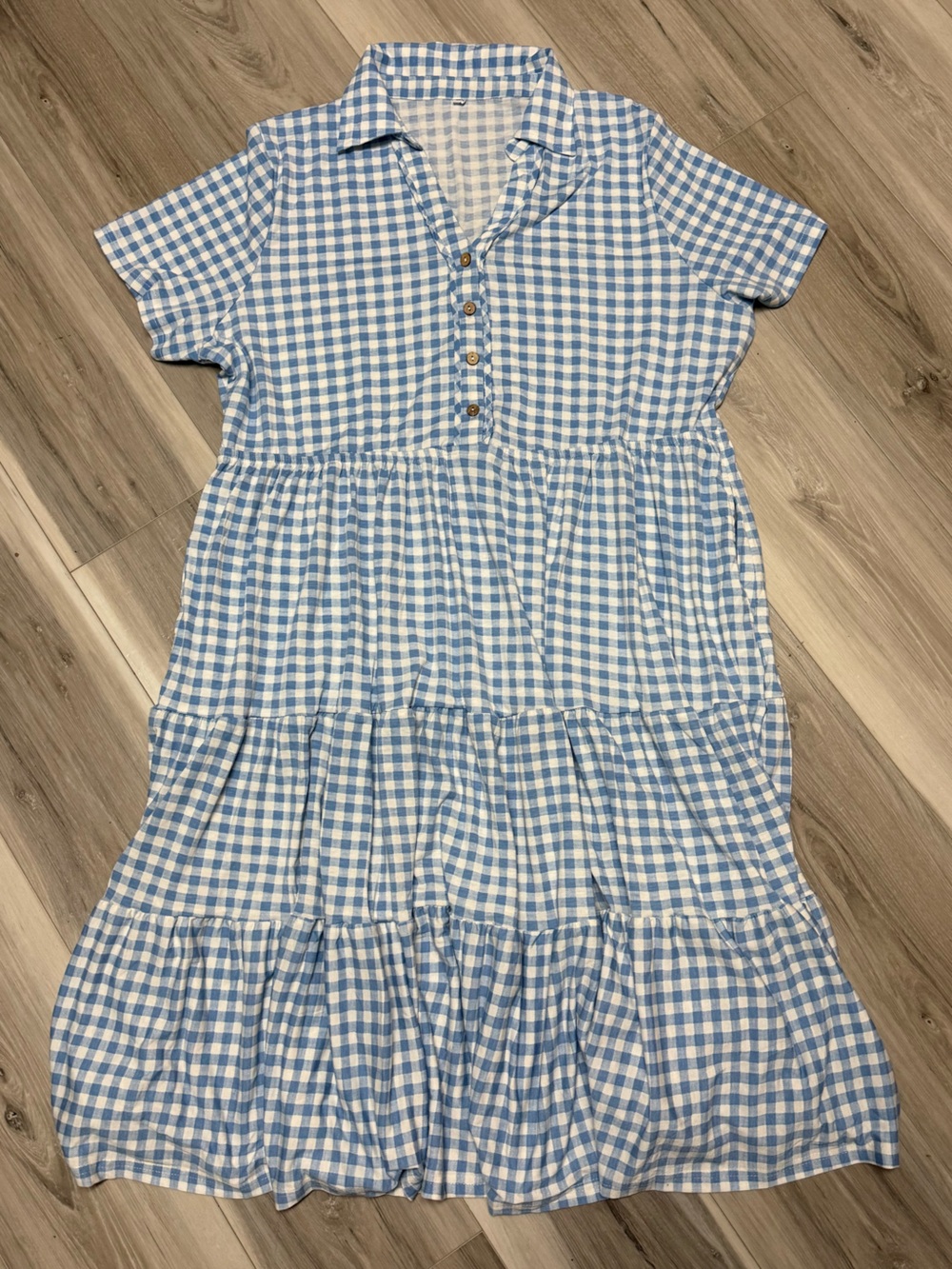 White & blue dress